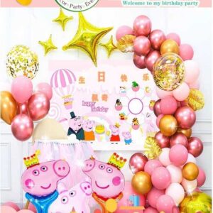 Set bóng sinh nhật bé Gái Peppa Pig 19