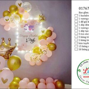 Set bóng sinh nhật bé gái 21