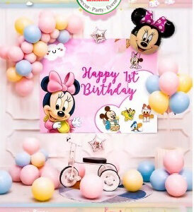 set bóng sinh nhật bé gái Minnie 10